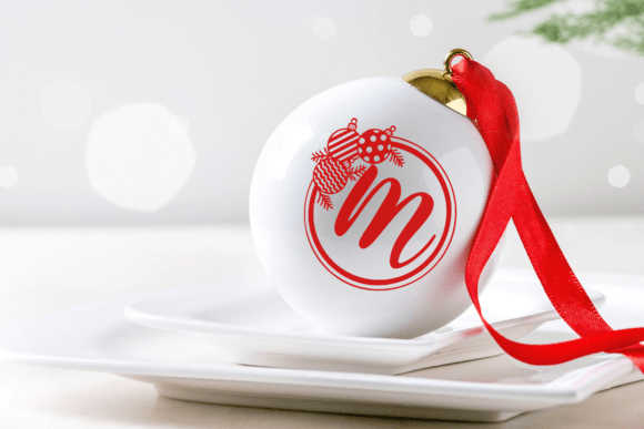 Christmas Balls Monogram Font PNG with transparent background - Preview 2