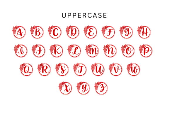 Christmas Balls Monogram Font PNG with transparent background - Preview 5
