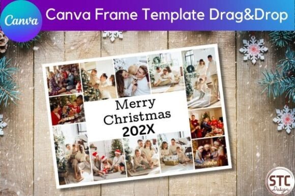 Christmas Photo Card Canva Template