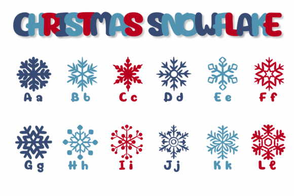 Christmas Snowflake Font - Preview 1