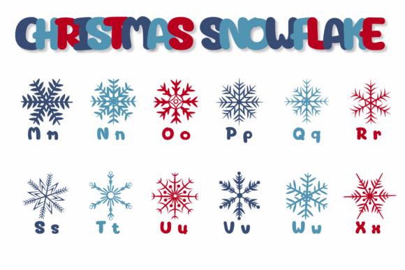 Christmas Snowflake Font - Preview 2