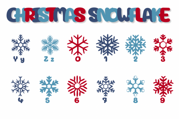 Christmas Snowflake Font - Preview 3