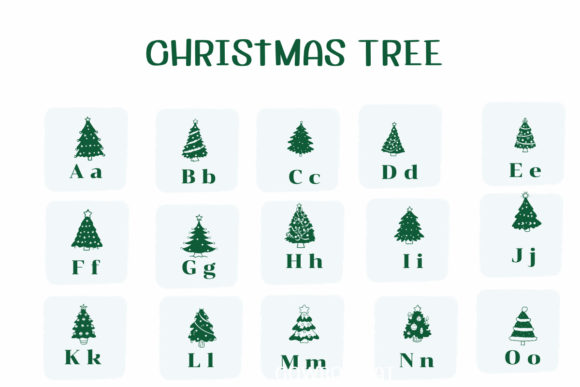 Christmas Tree Font - Preview 1