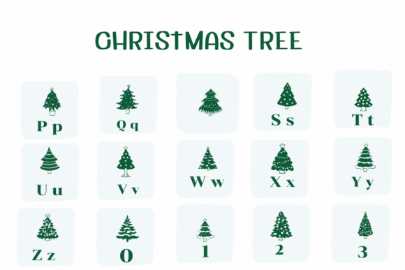 Christmas Tree Font - Preview 2