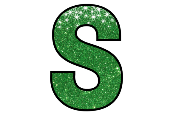 Christmas Green Alphabet Cliparts Letter