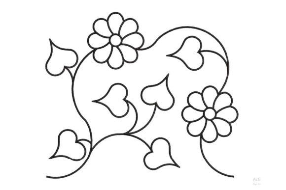Classic Outline Flower