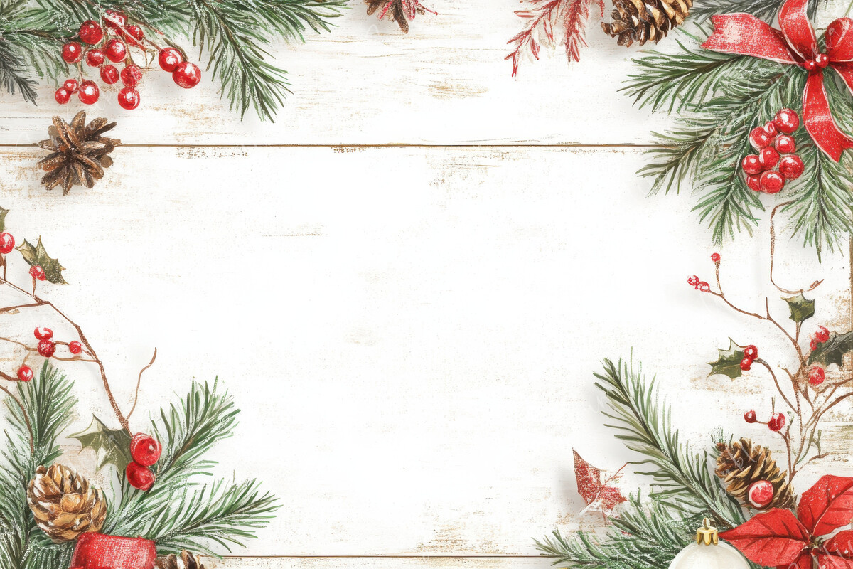Festive Christmas Border with Pine Graphic by Sun Sublimation ...