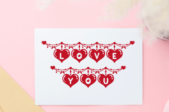 Festive Love Font PNG with transparent background - Preview 2