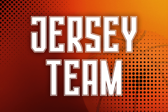 Jersey Team Font PNG with transparent background - Preview 2