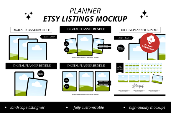Planner Etsy Canva Mockup Graphic by FolieDesign · Creative Fabrica