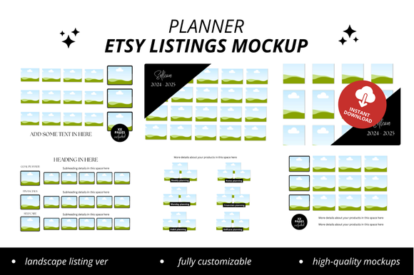 Planner Etsy Canva Mockup Graphic by FolieDesign · Creative Fabrica
