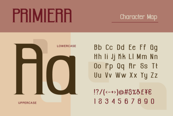 Primiera Font PNG with transparent background - Preview 1