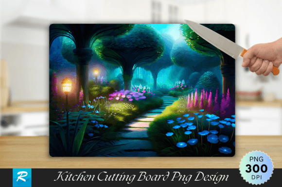Soft Glow Garden Cutting Board Graphics