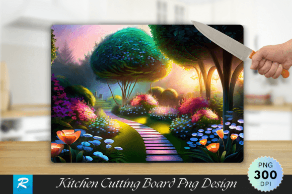 Soft Glow Garden Cutting Board Graphics