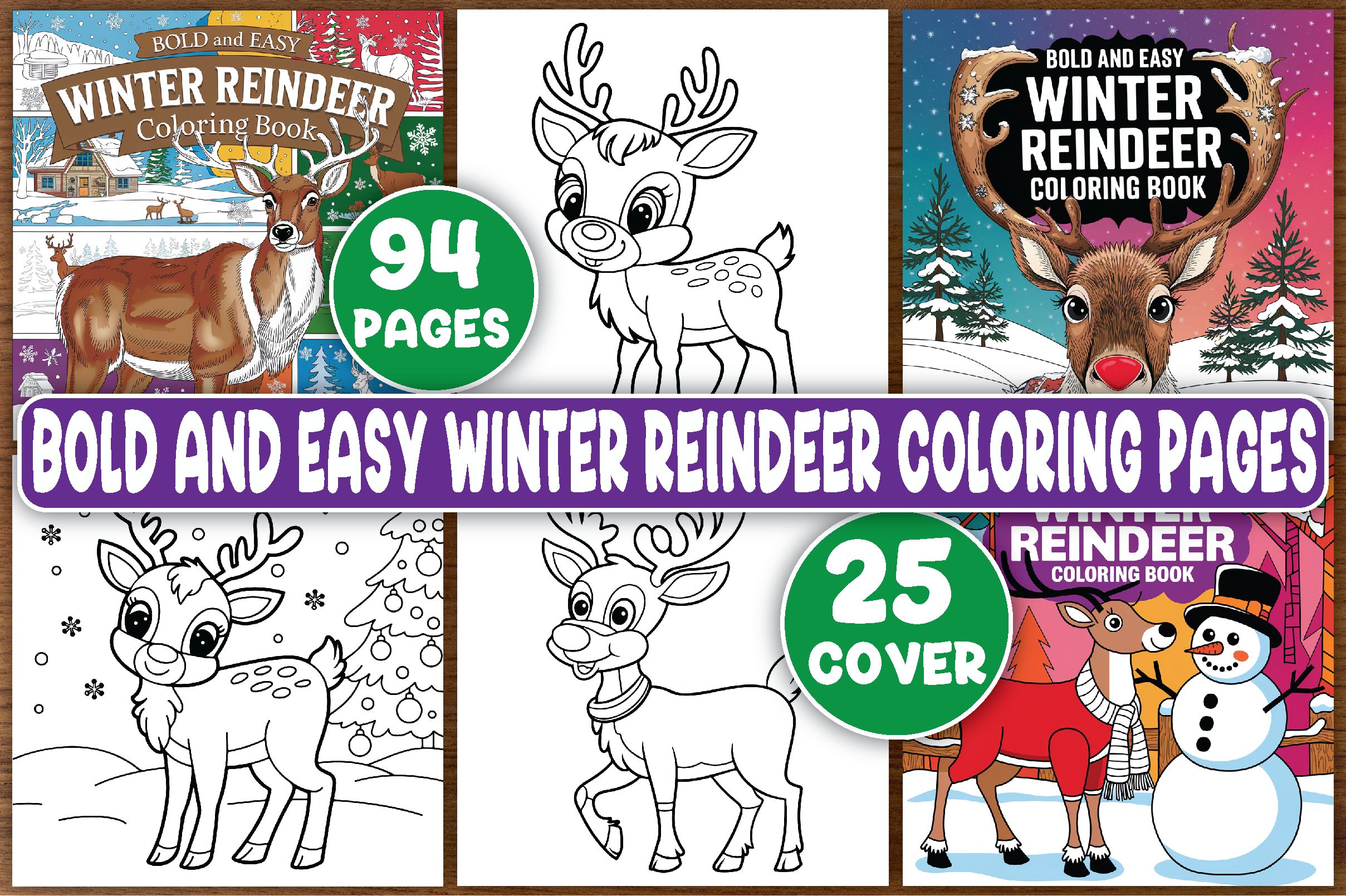 94 Bold Winter Reindeer Coloring Pages