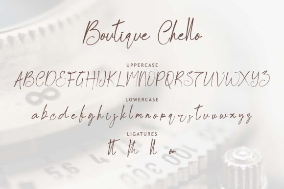Boutique Chello Font PNG with transparent background - Preview 4
