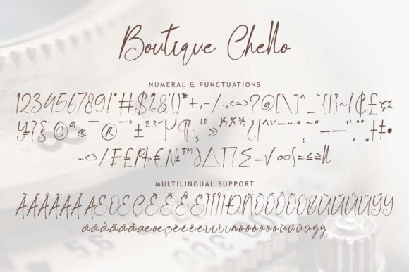 Boutique Chello Font PNG with transparent background - Preview 5