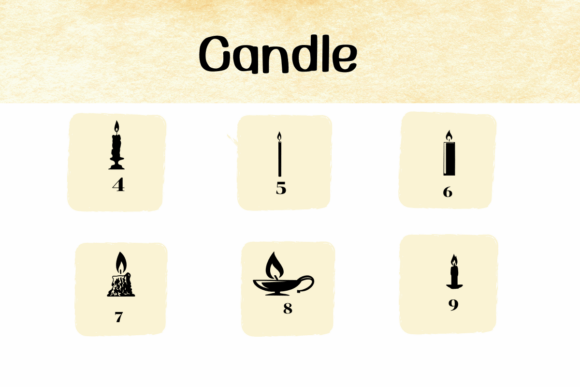 Candle Font PNG with transparent background - Preview 3