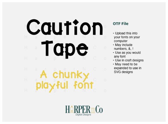 Caution Tape Font - Preview 1