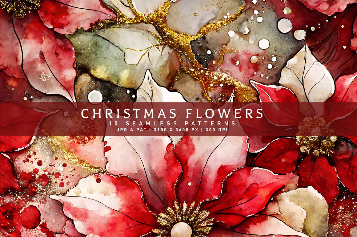 Christmas Flowers Graphic by digitalartcreations · Creative Fabrica