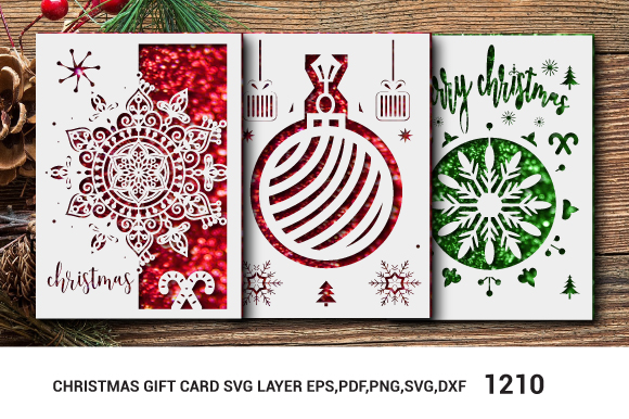 Christmas Gift Card Bundle SVG Layer1210 Graphic by kamrun82 · Creative ...