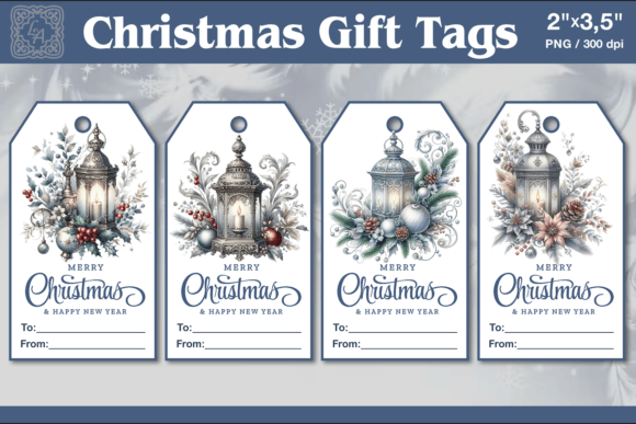 Christmas Gift Tags | PNG Sublimation