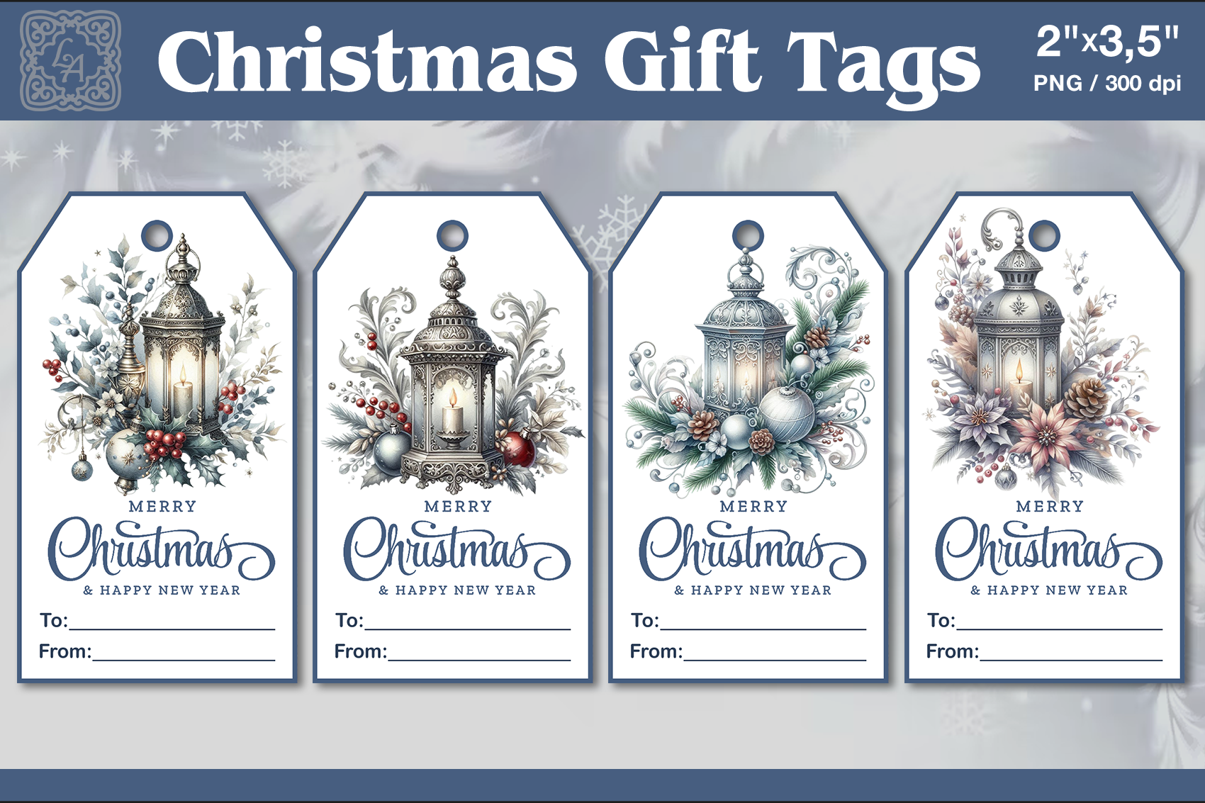Christmas Gift Tags | PNG Sublimation