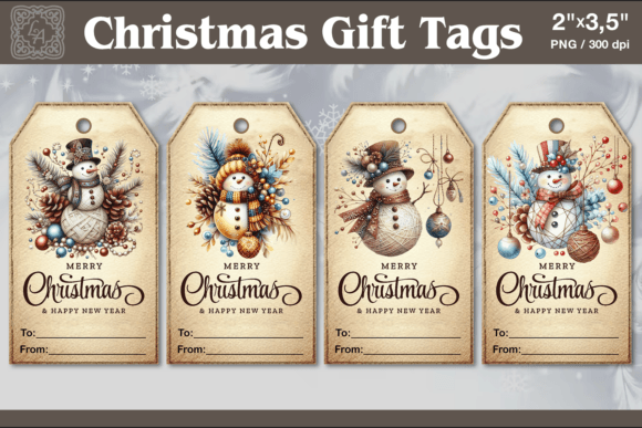 Christmas Gift Tags| PNG Sublimation
