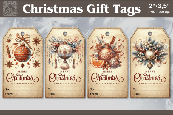 Christmas Gift Tags| PNG Sublimation