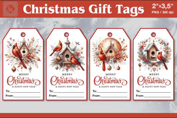 Christmas Gift Tags| PNG Sublimation