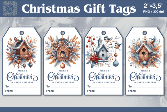 Christmas Gift Tags| PNG Sublimation