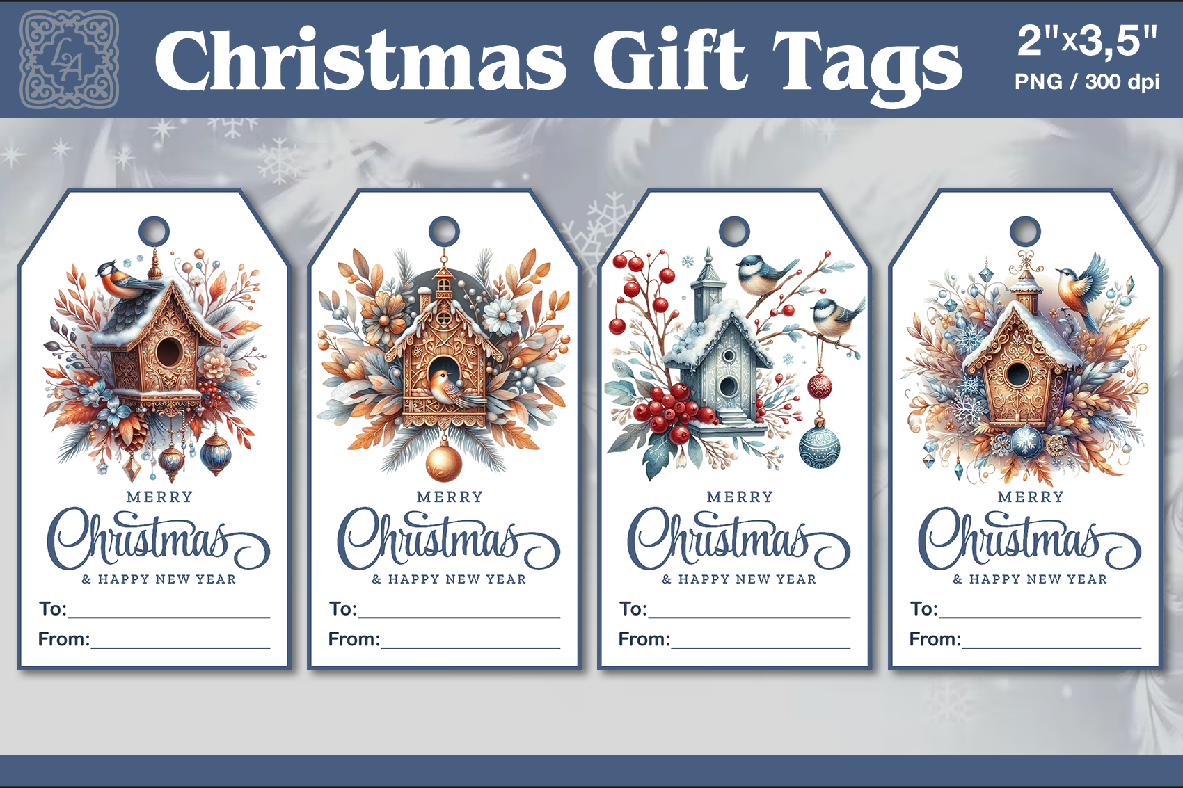 Christmas Gift Tags| PNG Sublimation