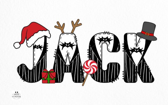 Christmas Movie Jack Font PNG with transparent background - Preview 1