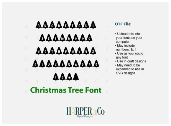 Christmas Tree Font - Preview 1