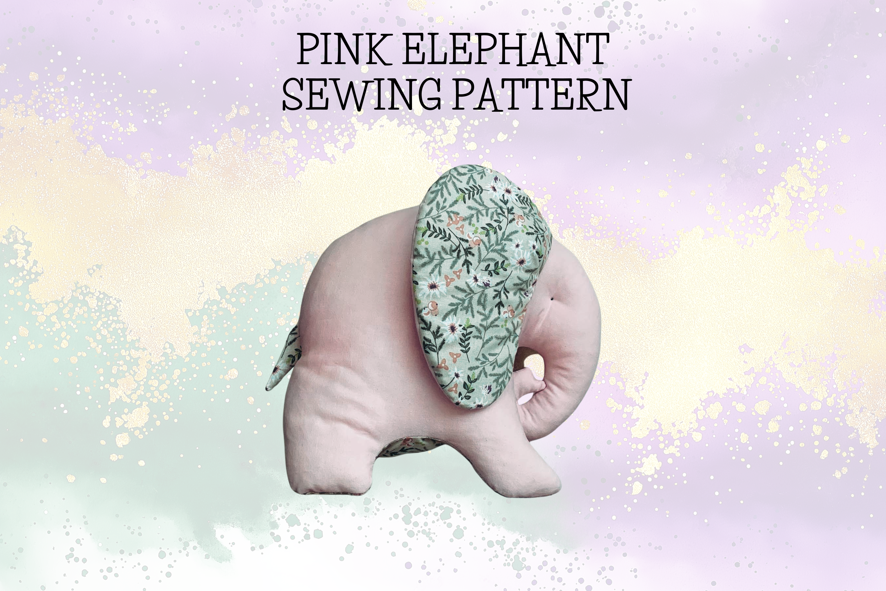 Elephant Soft Plush Toy Sewing Pattern
