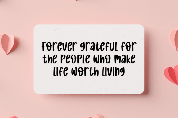 Forever Grateful Font PNG with transparent background - Preview 3