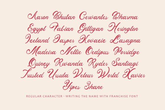 Franchise Font - Preview 2