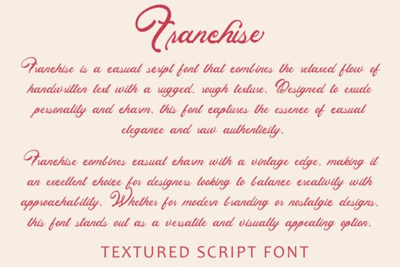Franchise Font - Preview 6