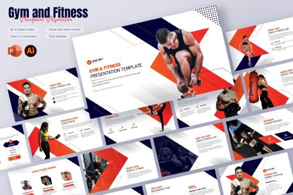 Preview of Gym Fitness Powerpoint Presentation sports presentation template