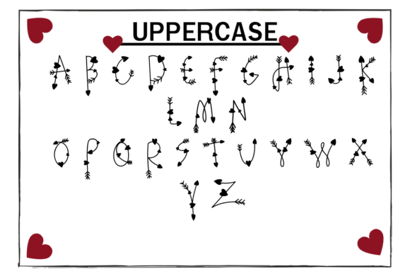 Heart Arrow Font - Preview 1