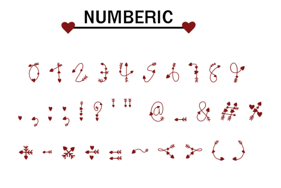 Heart Arrow Font - Preview 3