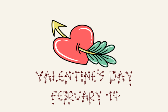 Heart Arrow Font - Preview 4