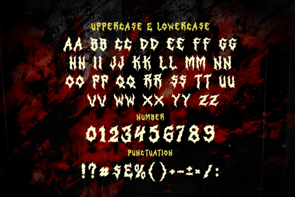 Infernal Chaos Font PNG with transparent background - Preview 1