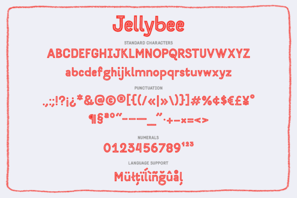 Jellybee Font PNG with transparent background - Preview 4