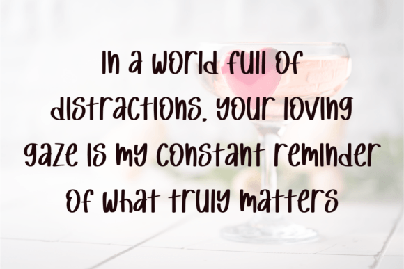 Loving Glances Font PNG with transparent background - Preview 1