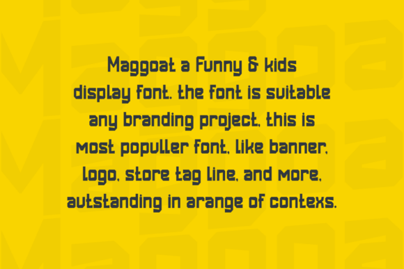 Maggoat Font PNG with transparent background - Preview 1