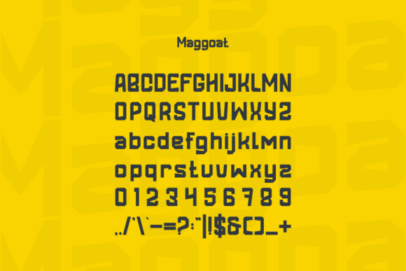 Maggoat Font PNG with transparent background - Preview 2