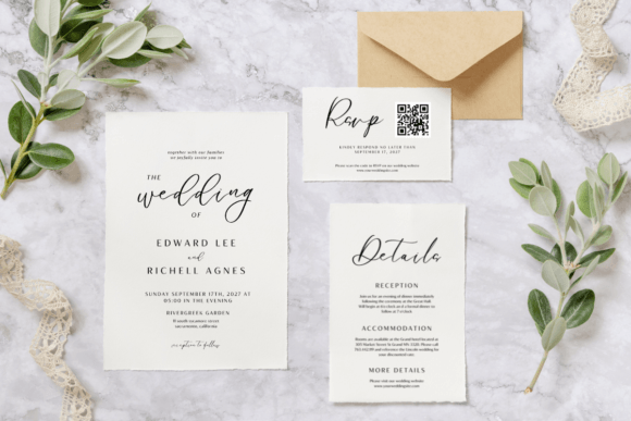 Minimalist Wedding Invitation Bundle