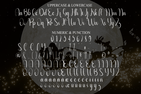 Moon Christmas Font PNG with transparent background - Preview 6