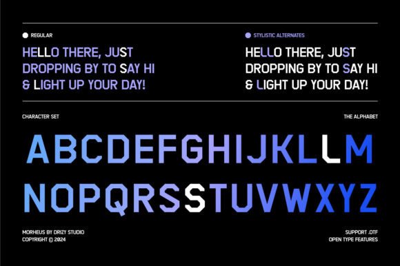 Morheus Font PNG with transparent background - Preview 3